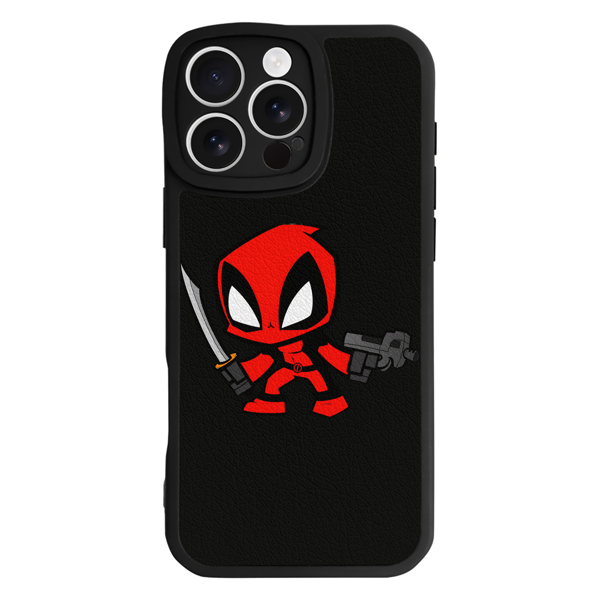 （画像用） Deadpool デッドプール 【iPhone 16シリーズ対応】シリコンスマホケース（レザー調） 材質：シリコン